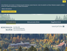 Tablet Screenshot of kohlwald-klinik.de